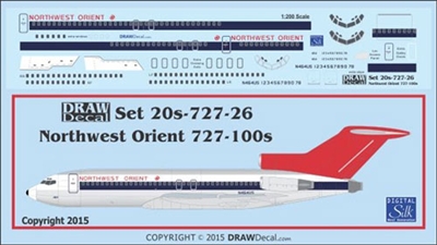 1:200 Northwest Orient Boeing 727-100