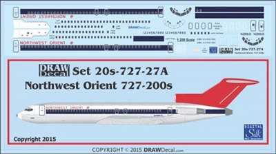 1:200 Northwest Orient Boeing 727-200