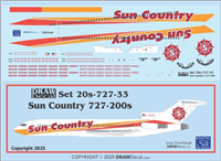 1:200 Sun Country Boeing 727-200