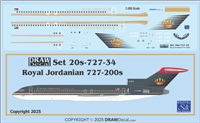1:200  Royal Jordanian Airlines Boeing 727-200