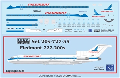 1:200 Piedmont Airlines Boeing 727-200