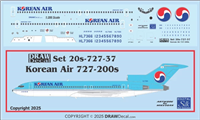 1:200 Korean Air Boeing 727-200