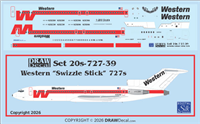 1:200 Western Airlines Boeing 727-200