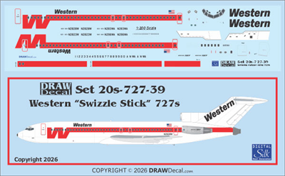1:200 Western Airlines Boeing 727-200