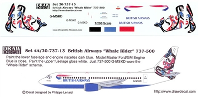 1:200 British Airways 'Whale Rider' Boeing 737