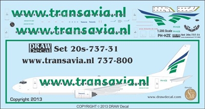 1:200 Transavia Holland Boeing 737-800 (PH-HZE)