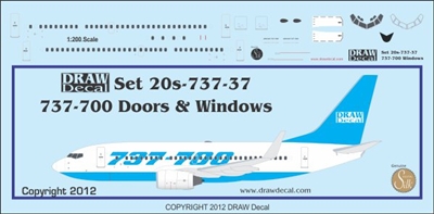 1:200 Boeing 737-700 Doors and Windows