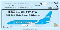 1:200 Boeing 737-700 Doors and Windows - WHITE