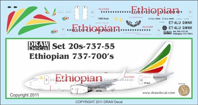 1:200 Ethiopian Airlines Boeing 737-700