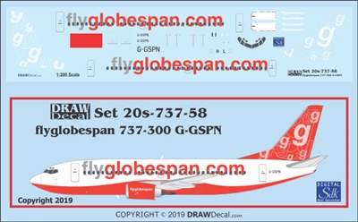 1:200 flyglobespan.com Boeing 737-300