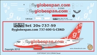 1:200 flyglobespan.com Boeing 737-600