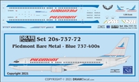 1:200 Piedmont (metal blue) Boeing 737-400