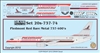 1:200 Piedmont (metal cs, red stripe) Boeing 737-400