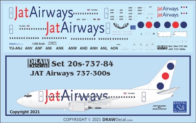 1:200 JAT Airways Boeing 737-300
