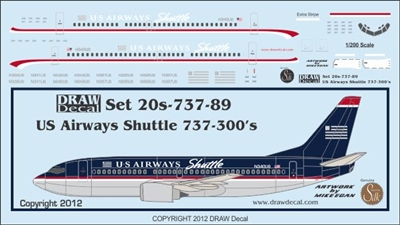 1:200 US Airways Shuttle Boeing 737-300