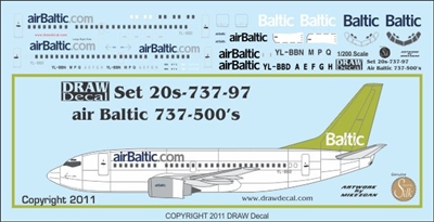 1:200 Air Baltic Boeing 737-500