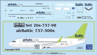 1:200 Air Baltic Boeing 737-300W
