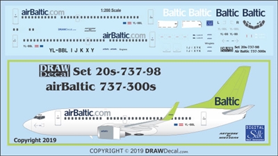 1:200 Air Baltic Boeing 737-300W