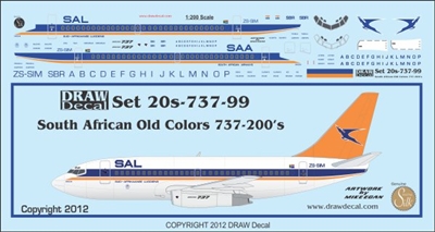 1:200 South African Airways Boeing 737-200