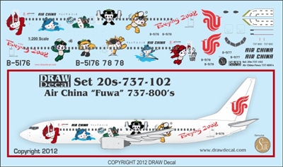 1:200 Air China '2008 Olympics Fuwa' Boeing 737-800