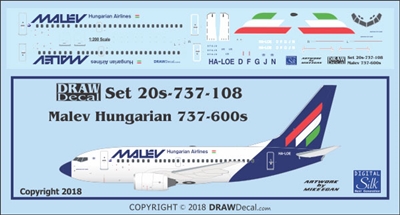 1:200 Malev Boeing 737-600
