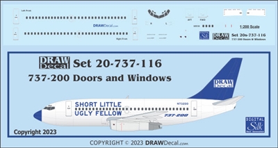1:200 Doors & Windows, Boeing 737-200