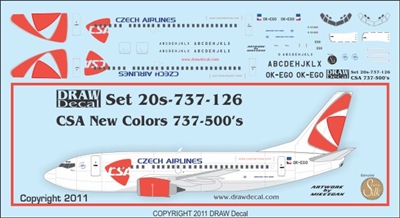1:200 CSA Czech Airlines Boeing 737-500