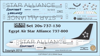 1:200 Egyptair Star Alliance Boeing 737-800