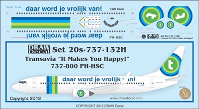 1:200 Transavia Holland It Makes you Happy' Boeing 737-800