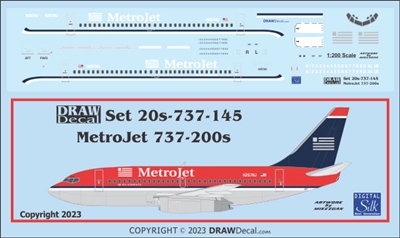 1:200 MetroJet Boeing 737-200