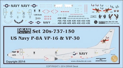 1:200 U.S. Navy P-8A Poseidon VP-16, VP-30