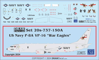 1:200 U.S. Navy P-8A Poseidon VP-16 'War Eagles'