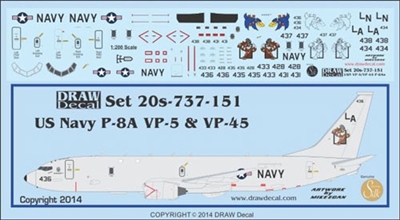 1:200 U.S. Navy P-8A Poseidon VP-5, VP-45
