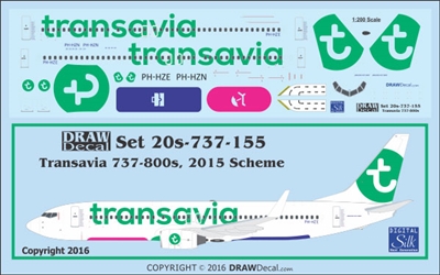 1:200 Transavia (2015 cs) Boeing 737-800