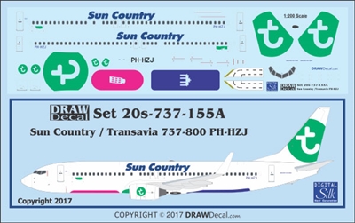 1:200 Sun Country (Transavia hybrid cs) B.737-800