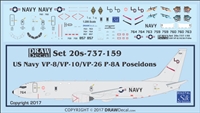 1:200 US Navy Boeing P-8A Poseidon VP-8, VP-10, VP-26