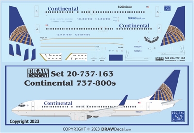 1:200 Continental Airlines Boeing 737-800
