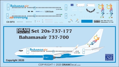 1:200 Bahamasair Boeing 737-700(W)