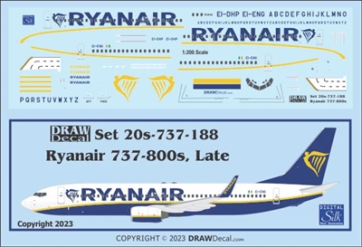 1:200 Ryanair (later titles) Boeing 737-800