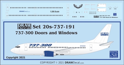 1:200 Doors & Windows, Boeing 737-300 (Hasegawa)