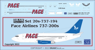 1:200 Pace Airlines Boeing 737-200