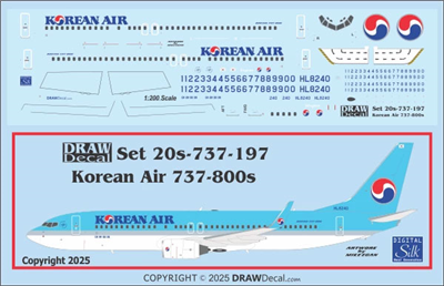 1:200 Korean Air Boeing 737-800