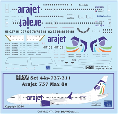 1:200 Arajet Boeing 737-MAX8