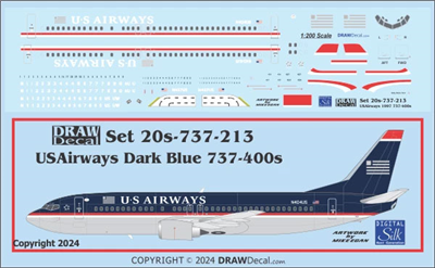 1:200 US Airways (1997 cs) Boeing 737-400