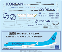 1:200 Korean Air (2025 cs)  Boeing 737-MAX8