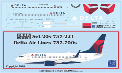 1:200 Delta Airlines (2007 cs) Boeing 737-700(W)