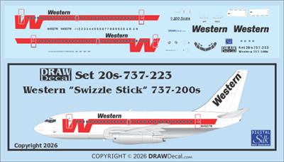 1:200 Western Airlines Boeing 737-200