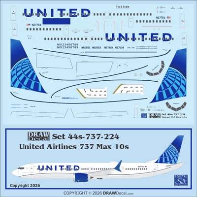 1:200 United (2019 cs) Boeing 737-MAX10