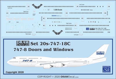1:200 Boeing 747-8I Windows, Door & Details