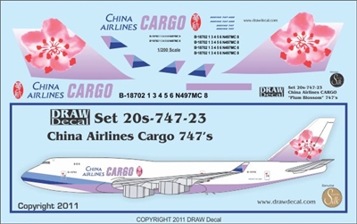 1:200 China Airlines CARGO 'Plum Blossom' Boeing 747